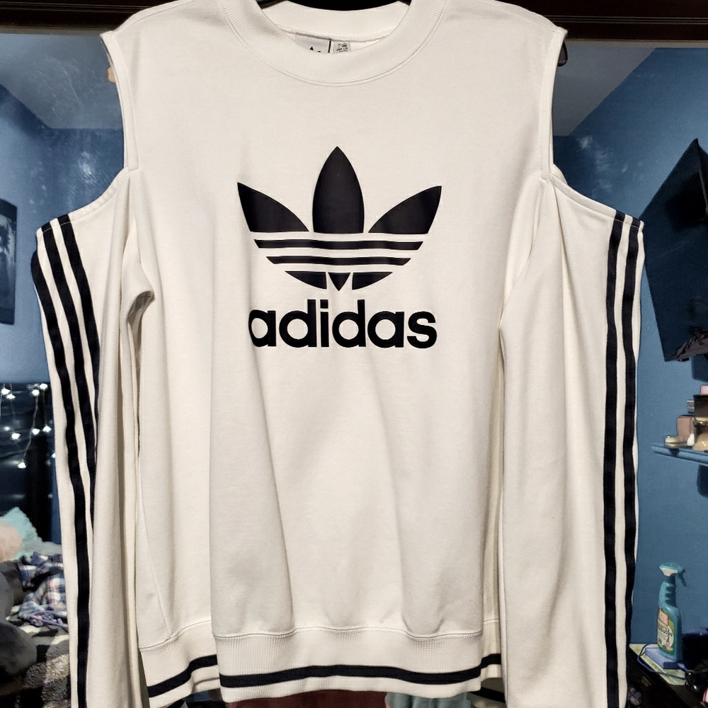 Adidas semi off the shoulder top
